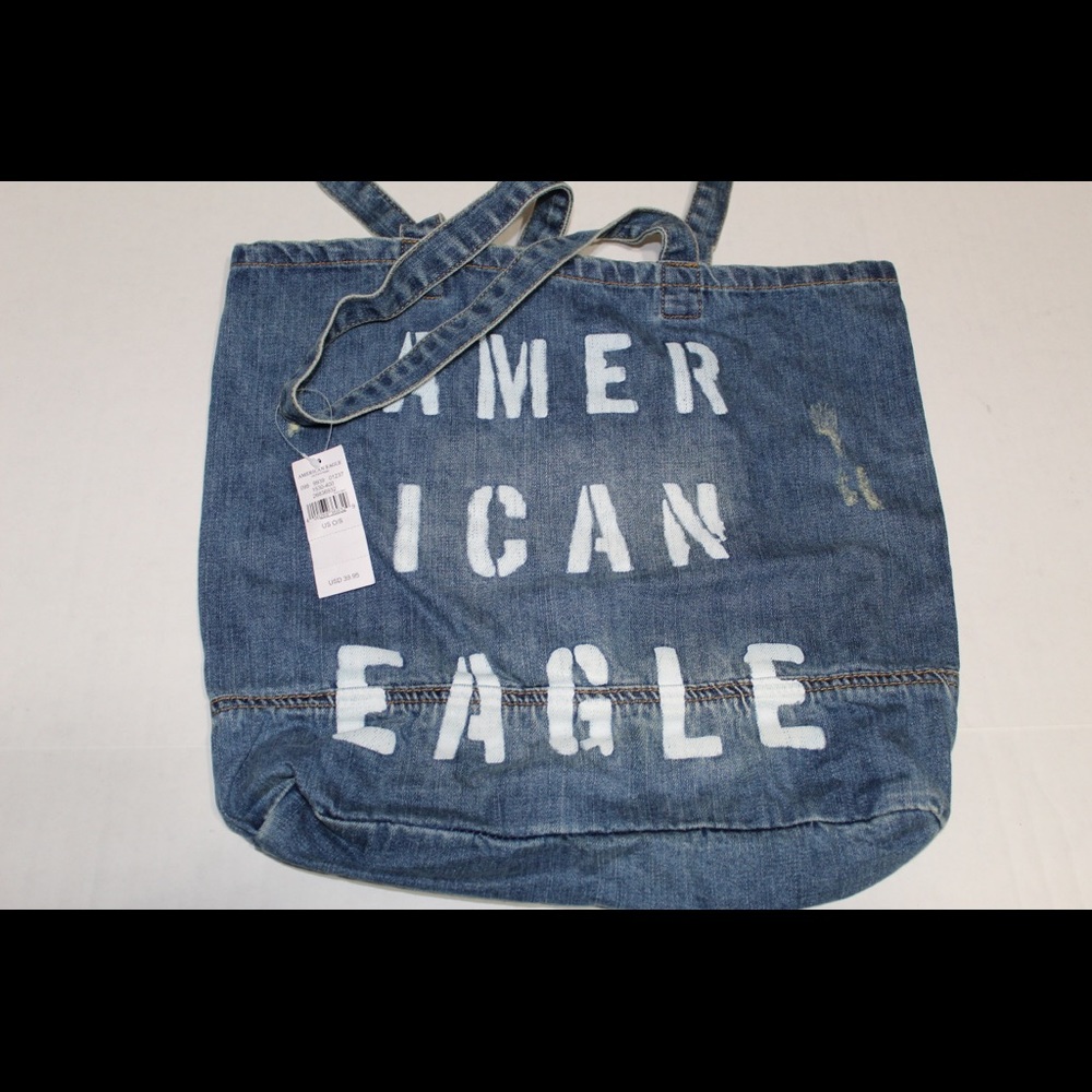 American Eagle denim tote bag